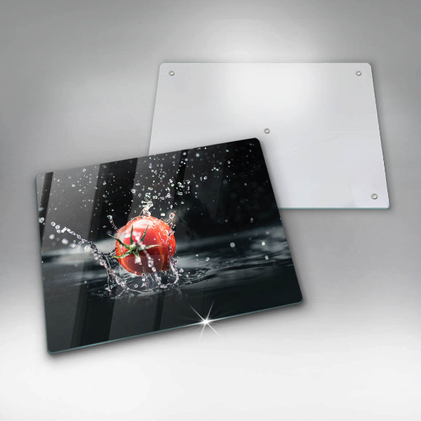 Tagliere in vetro Pomodoro in acqua