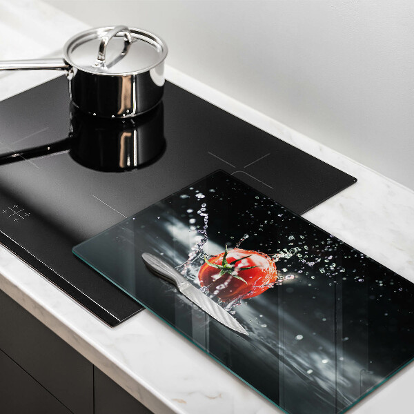 Tagliere in vetro Pomodoro in acqua