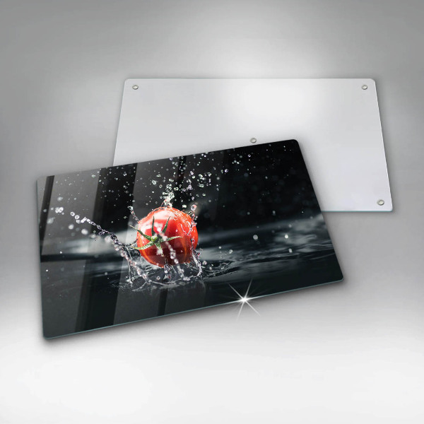 Tagliere in vetro Pomodoro in acqua