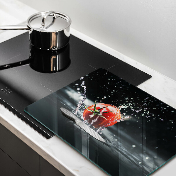 Tagliere in vetro Pomodoro in acqua