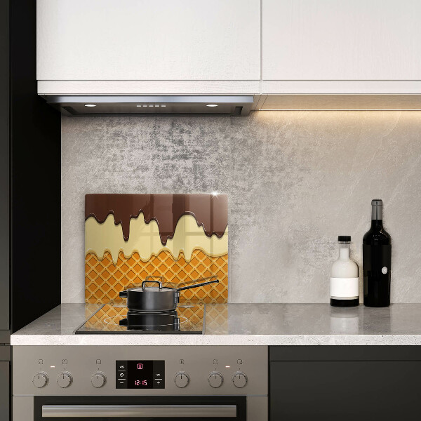 Tagliere in vetro Illustrazione del cono gelato