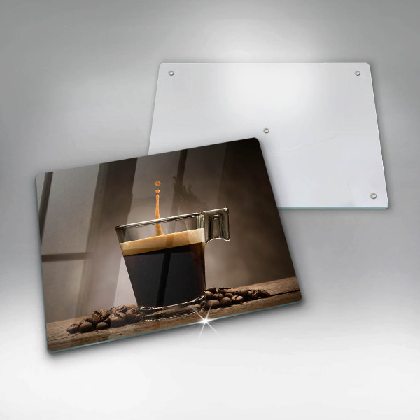 Tagliere in vetro Vetro e chicchi di caffè