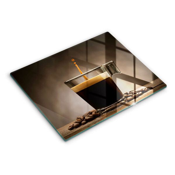 Tagliere in vetro Vetro e chicchi di caffè