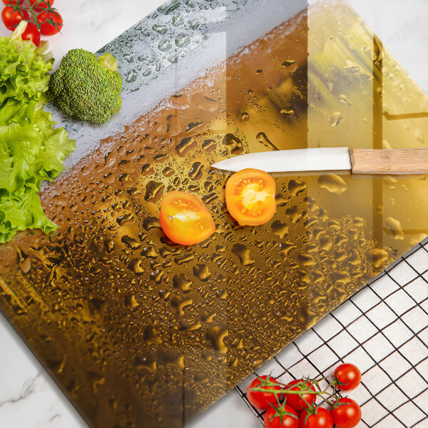 Tagliere in vetro Bicchiere di birra bagnato