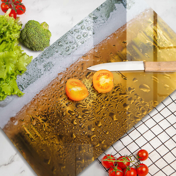 Tagliere in vetro Bicchiere di birra bagnato