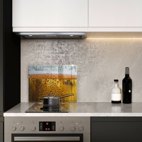 Tagliere in vetro Bicchiere di birra bagnato