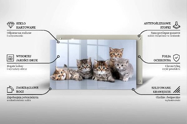 Tagliere in vetro temperato Piccoli e dolci gattini