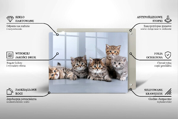 Tagliere in vetro temperato Piccoli e dolci gattini