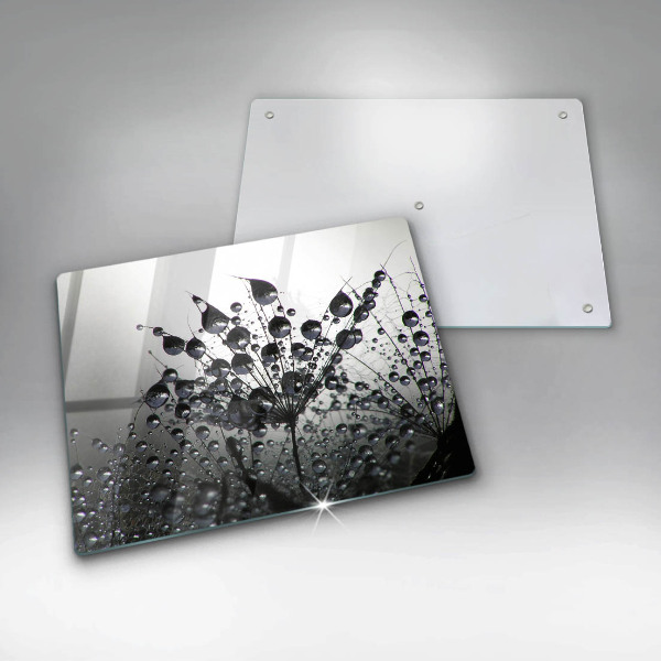 Tagliere in vetro temperato Denti di leone e rugiada