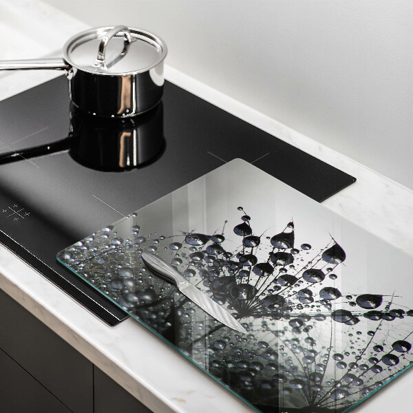 Tagliere in vetro temperato Denti di leone e rugiada