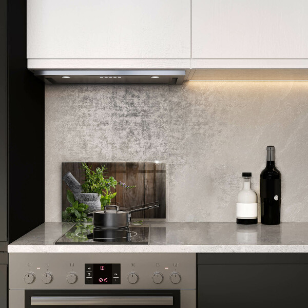 Tagliere in vetro temperato Piante erbe e legno