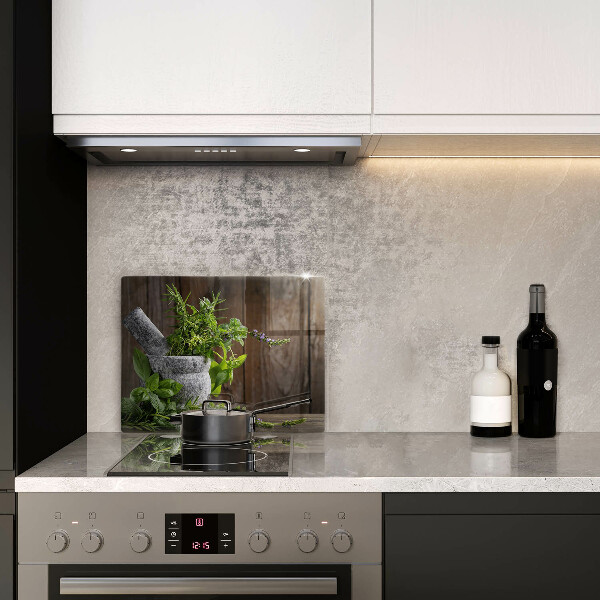 Tagliere in vetro temperato Piante erbe e legno