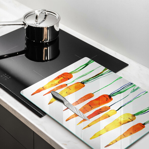 Tagliere in vetro Illustrazione della carota