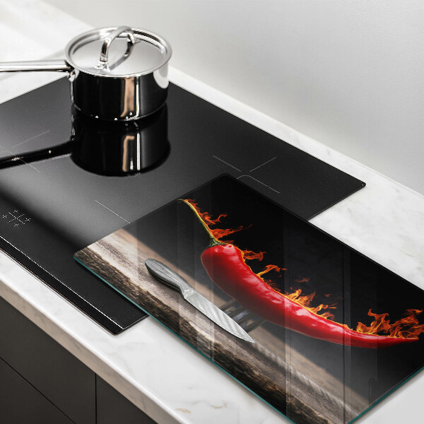 Tagliere in vetro Peperoncino piccante