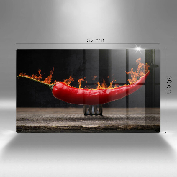 Tagliere in vetro Peperoncino piccante