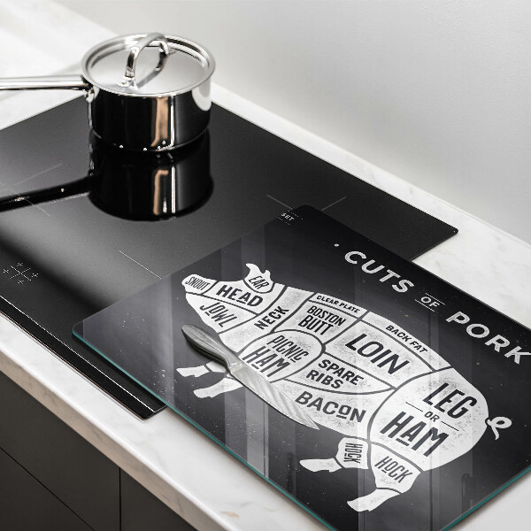 Tagliere in vetro Carne di maiale di maiale