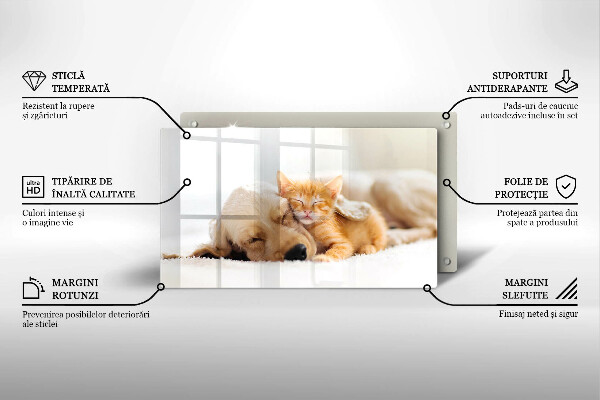 Tagliere in vetro Animali cane e gatto