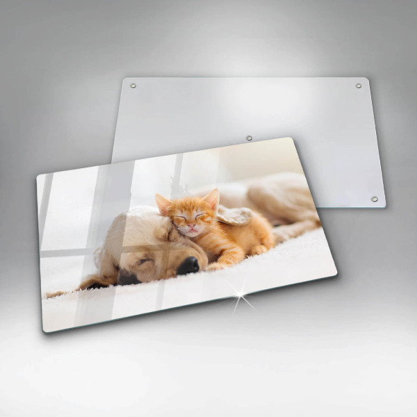 Tagliere in vetro Animali cane e gatto