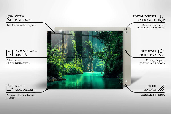 Tagliere in vetro Paesaggio lagunare