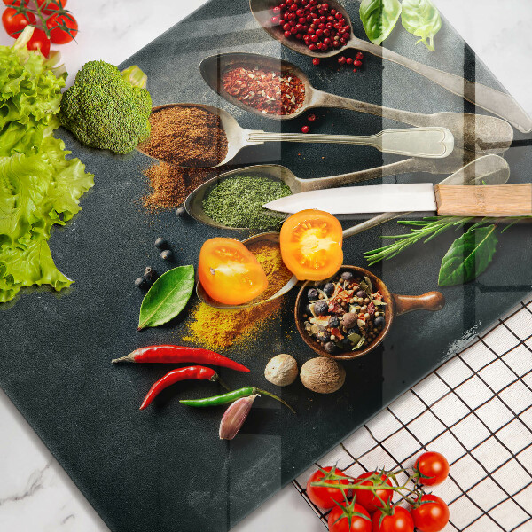 Tagliere in vetro Cucchiai da cucina di spezie