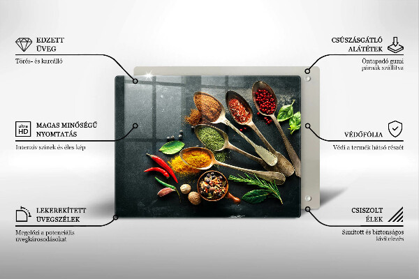 Tagliere in vetro Cucchiai da cucina di spezie