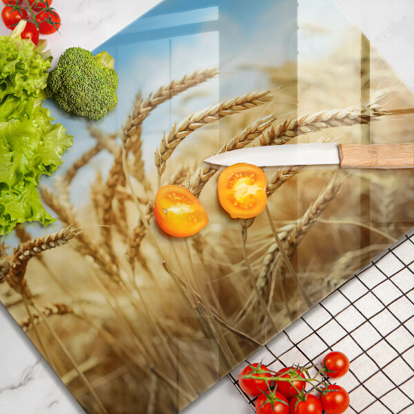 Tagliere in vetro Spighe di cereali nel campo