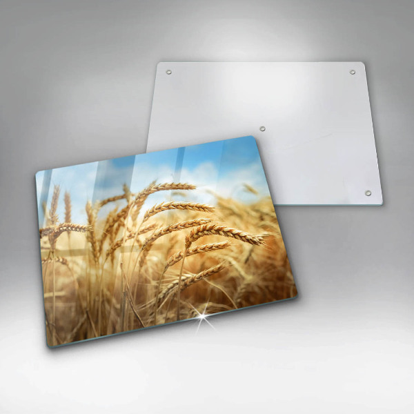 Tagliere in vetro Spighe di cereali nel campo