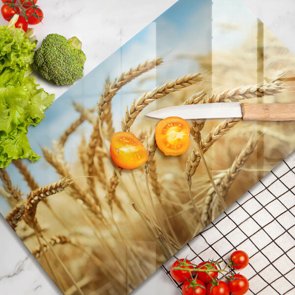 Tagliere in vetro Spighe di cereali nel campo