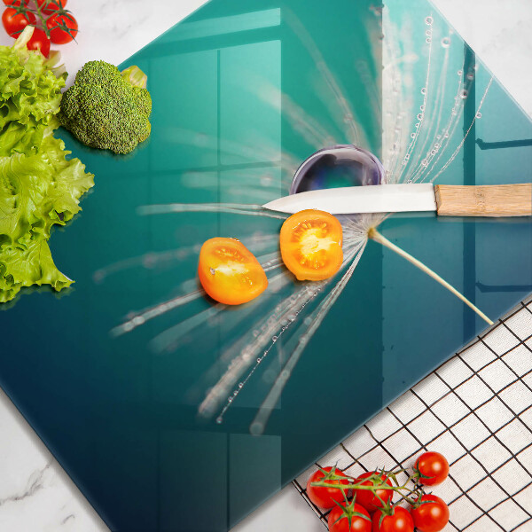 Tagliere in vetro Rugiada su un dente di leone