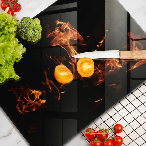 Tagliere in vetro Accendi una fiamma viva