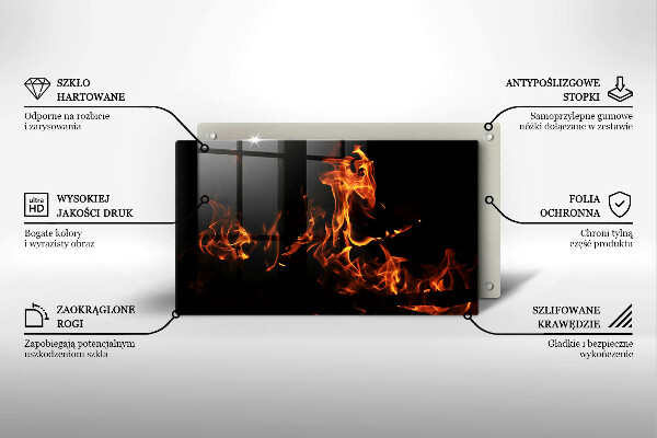 Tagliere in vetro Accendi una fiamma viva