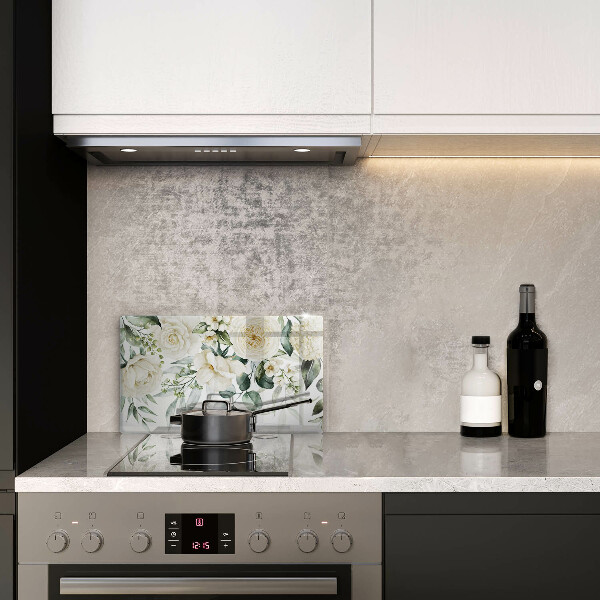 Tagliere in vetro Fiori ad acquerelli