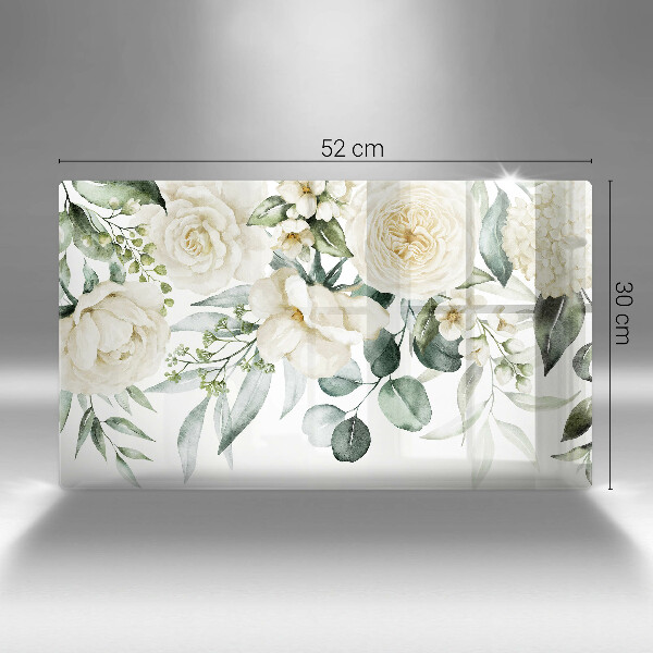 Tagliere in vetro Fiori ad acquerelli