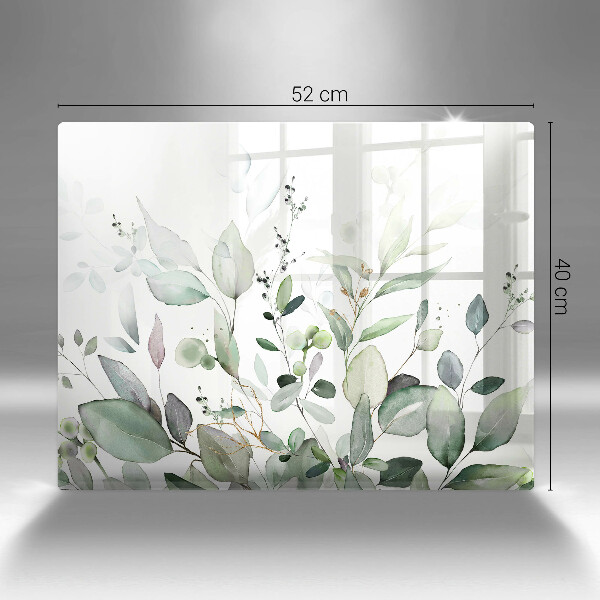 Tagliere in vetro Piante ad acquerello