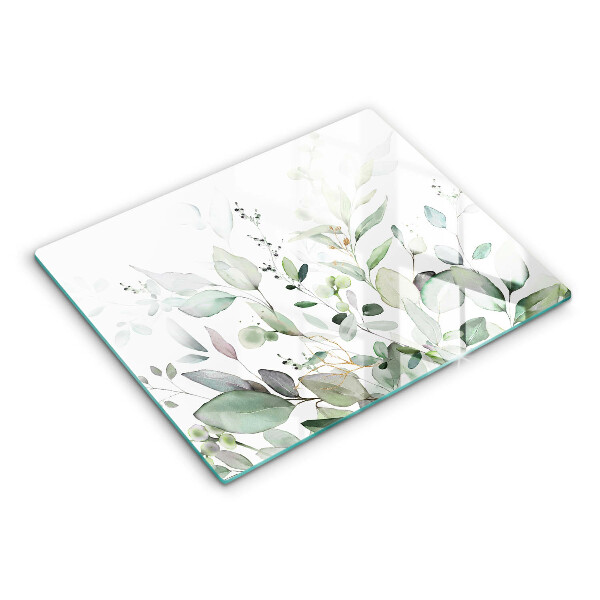 Tagliere in vetro Piante ad acquerello