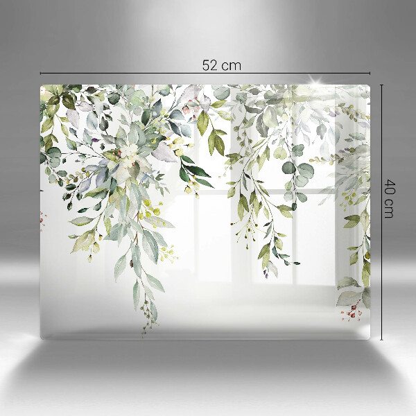 Tagliere in vetro Foglie e fiori decorativi