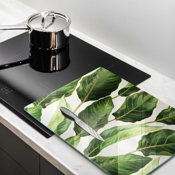 Tagliere in vetro Foglie di banana