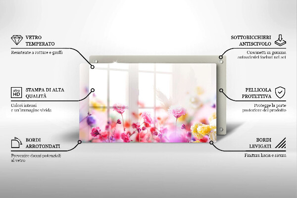 Tagliere in vetro Prato fiorito