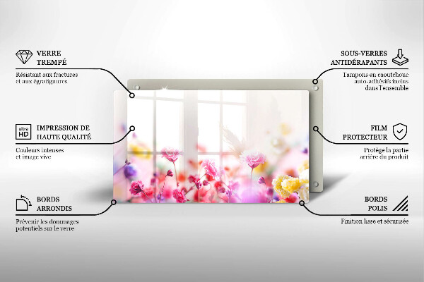 Tagliere in vetro Prato fiorito