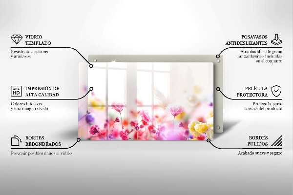 Tagliere in vetro Prato fiorito