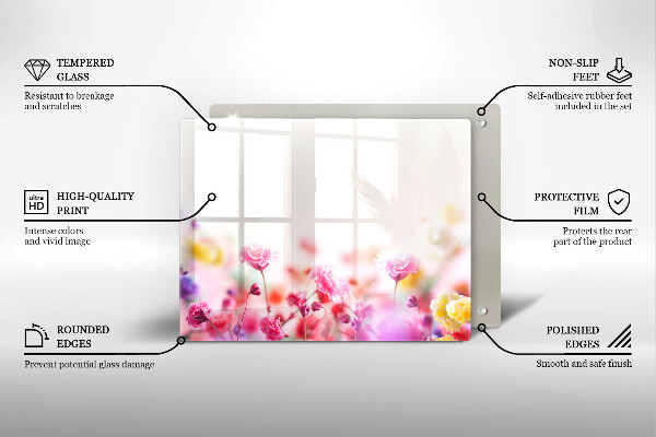 Tagliere in vetro Prato fiorito