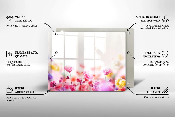 Tagliere in vetro Prato fiorito