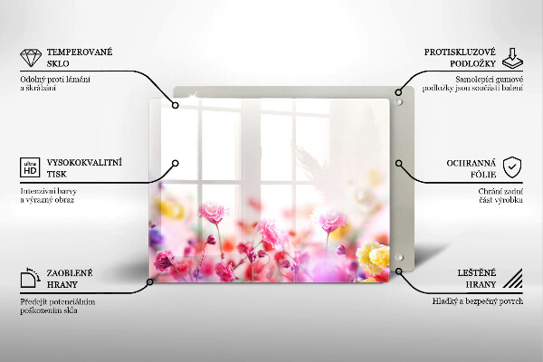 Tagliere in vetro Prato fiorito