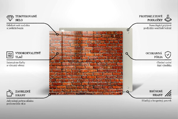 Tagliere in vetro temperato Muro di muro di mattoni