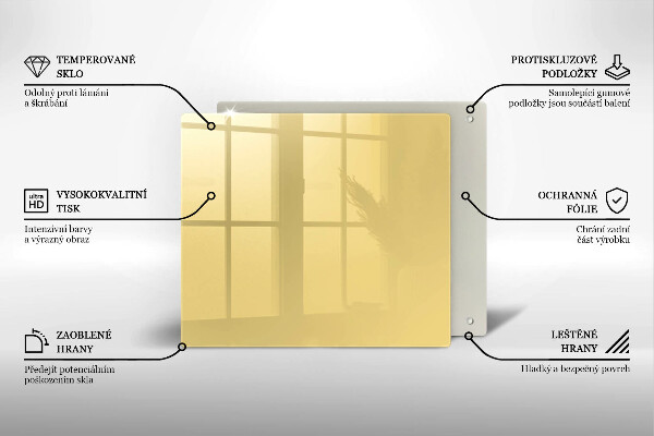 Tagliere in vetro Giallo