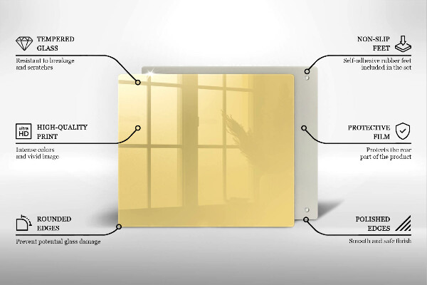 Tagliere in vetro Giallo