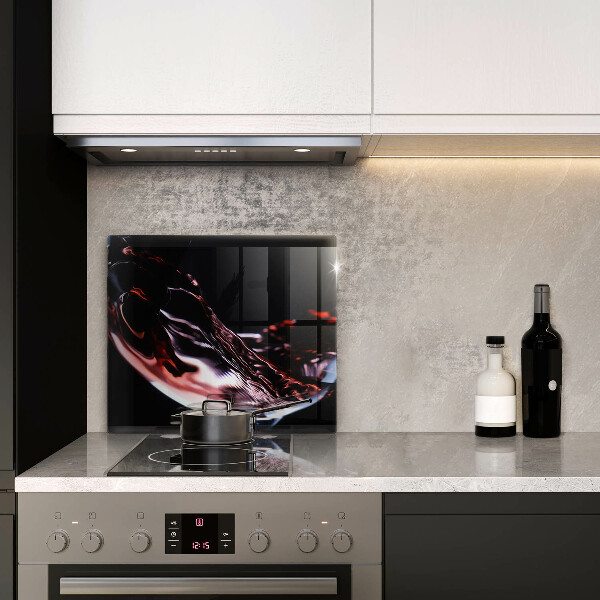 Tagliere in vetro temperato Un bicchiere di vino rosso