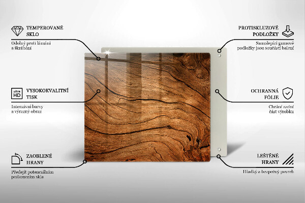 Tagliere in vetro temperato Struttura della tavola di legno