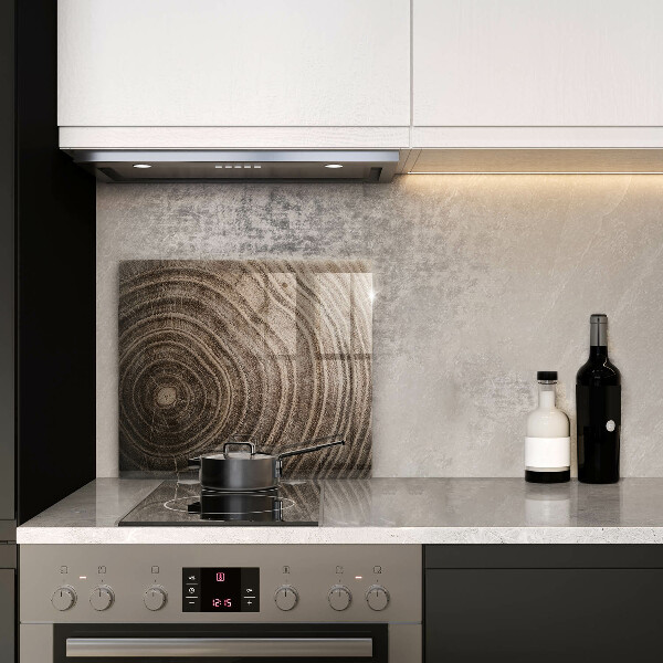 Tagliere in vetro temperato Anelli di legno