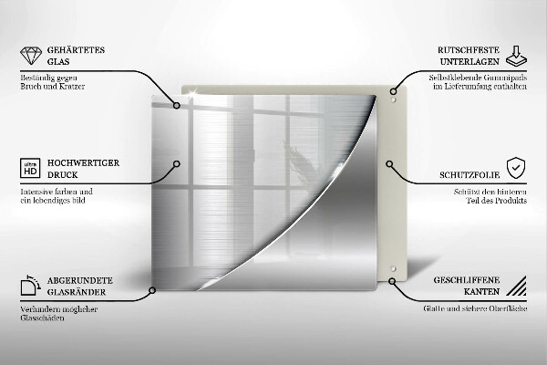 Tagliere in vetro temperato Forme metalliche